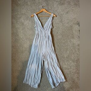 Quiet Storm V-Neck Wide-Leg Jumpsuit